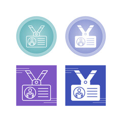 Sticker - Id card Vector Icon