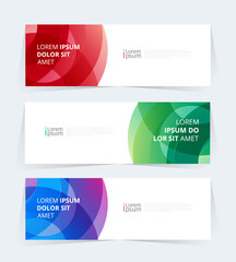 Poster - Geometric banner design with Vector presentation template.