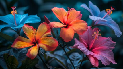 Canvas Print - The Beauty of Color in Flowers 