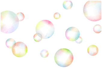 Wall Mural - soap bubble drawn in watercolor