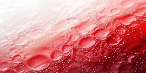 Wall Mural - red and White Background with Water Drops on Surface