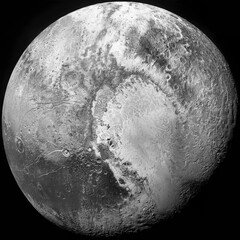 Wall Mural - planet pluto orbiting in outer space. high definition image.