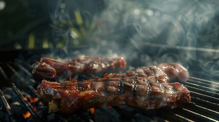 Meat on the Barbecue: Pork Steaks with Smoke


