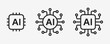 © Hunter Leader - Artificial intelligence AI processor chip vector icon symbol. AI system icon illustration vector