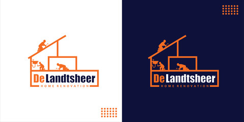 Creative Construction and Worker Logo Design, Design Inspiration, Illustration, Vector