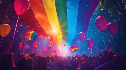 Poster - a bold and impactful pride month celebration poster focusing on the rights and achievements of the l