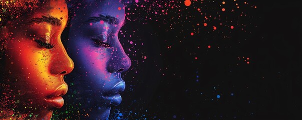 Poster - editorial-style poster for pride month, featuring powerful visuals and messages supporting lgbtq+ ri