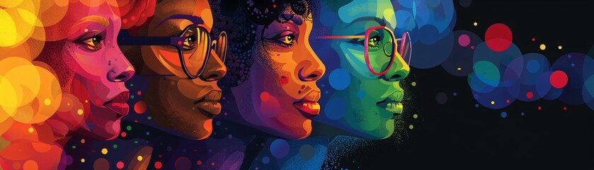 Poster - poster design for pride month celebration, vibrant and inclusive, showcasing diverse lgbtq community