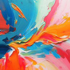 The Dynamic and Artistic Expression of Vibrant Asymmetrical Brushstrokes with Multicolor Background, making it perfect for use in posters, digital media, event promotions, and artistic projects.