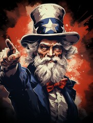 Wall Mural - New legendary Uncle Sam t-shirt design