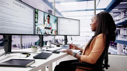 Poster - Online Video Conference Job Interview Meeting