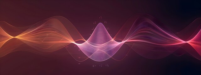 Poster - Captivating Triangle Wave   Rhythmic Digital Art with Vibrant Colors and Dynamic Curves