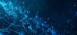 © FEEZAN ALI - Abstract background with blue low poly lines and dots on a dark background, in the style of technology concept banner