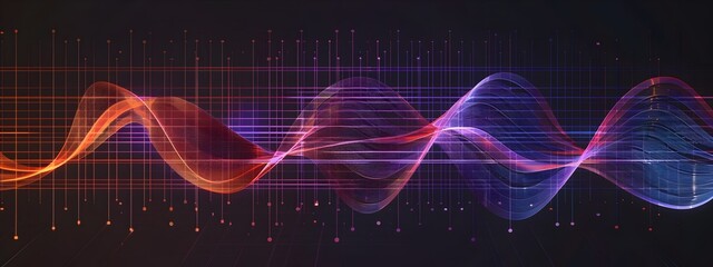 Poster - of Amplitude Modulation Showcasing Modulated Wave with Changing Amplitudes