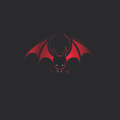 Wall Mural - Red Gargoyle Vector Illustration