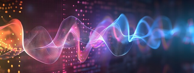 Poster - Vibrant of Frequency Modulation Visualizing Changing Sound Waves