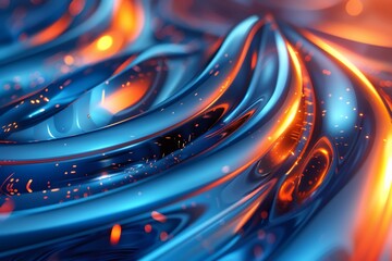 Poster - 3d render of high technology modern abstract background.
