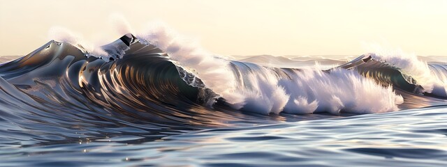 Poster - Dramatic 3D Rendered Wave Showcasing the Doppler Effect