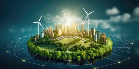sustainable development goals of promote clean energy, renewable energy-based green business. sustai