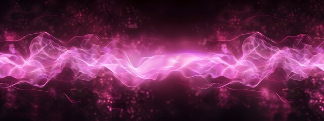Poster - Vibrant Pink Noise Waveform Digital Art