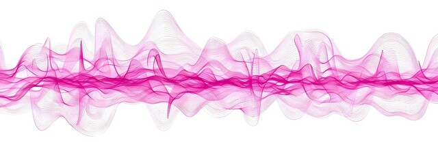 Poster - Vibrant Abstract Waves of Pink Noise Forming a Dynamic Digital