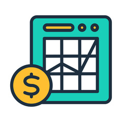 Sticker - Financial Market Icon