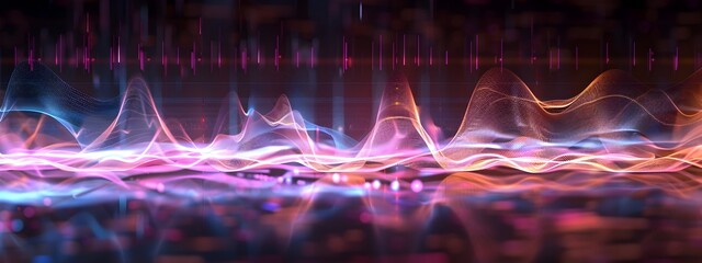 Poster - Captivating Ultra Low Frequency Waves A Mesmerizing Digital Showcasing the Fluid Ethereal Nature of