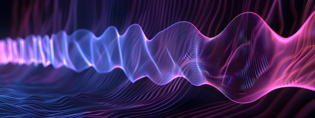 Poster - Mesmerizing Ultra low Frequency Wave Visualization in Vibrant Colors