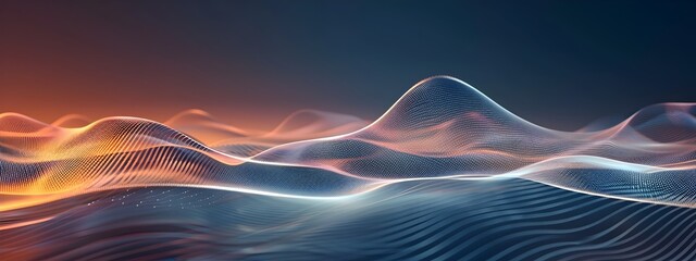 Fototapete - Mesmerizing Cross Correlation of Waves Forming Abstract Landscape
