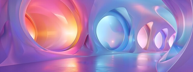 Poster - Mesmerizing Optical Cavity Modes Vibrant 3D Rendered Shapes of Light and Color