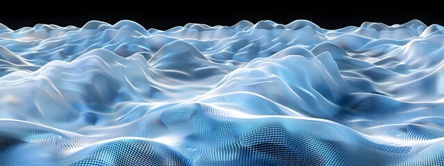 Poster - Scattering Coefficient of Waves 3D Rendered Fluid Simulation Depicting Wave Interference Patterns