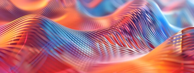 Poster - Captivating Wavefront Vibrant Tapestry of Color Motion and Geometry
