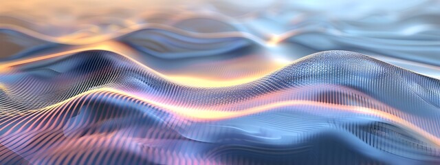 Poster - Mesmerizing Wavefront Propagation Intricate 3D Rendered Fluid Patterns and Colorful Fractal Geometry