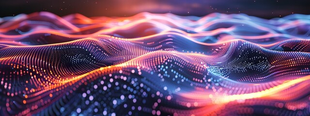 Poster - of Wavefront Sensing Depicting Dynamic Digital Patterns and Fluid Movements