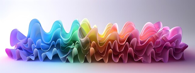 Poster - Vibrant Wave Dispersion Spectrum Captivating Swirling Patterns of Chromatic Motion and Energy