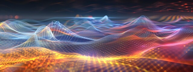 Poster - Drifting Frequency Ethereal 3D Visualized Landscape of Shifting Energy