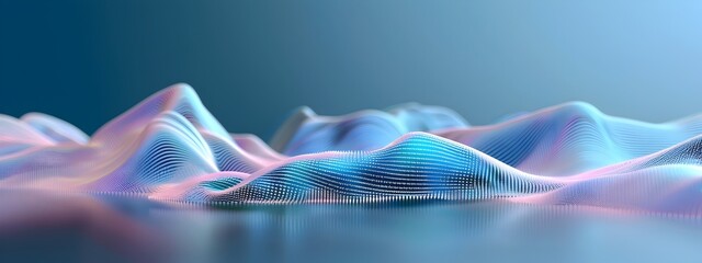 Fototapete - Carrier Wave A Vibrant Digital Wave Conveying Modulation and Energy