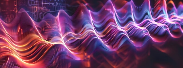 Poster - Captivating Frequencies A Vibrant of Sonic Resonance