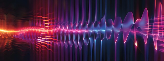Poster - Dynamic Sonic   Abstract Audio Waveform