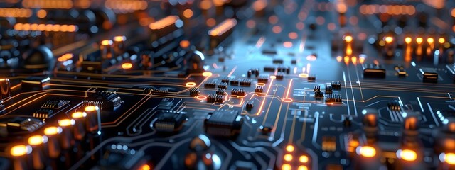 Poster - Frequency Divider A 3D Rendered Circuit Dividing Electronic Signals and Frequencies