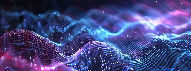 Poster - Digital Frequency Synthesis Generating Vibrant Waves of Light and Color