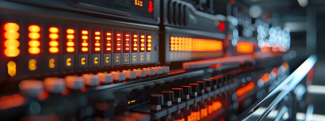 Poster - Frequency Counter Device Displaying Digital Pulse Signals on Illuminated Panel