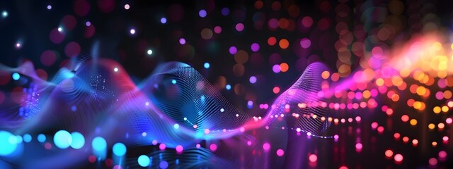 Poster - Visually Captivating Abstract of Channel Frequency Waves and Spectrum