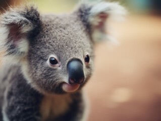 Canvas Print - Curious koala close-up