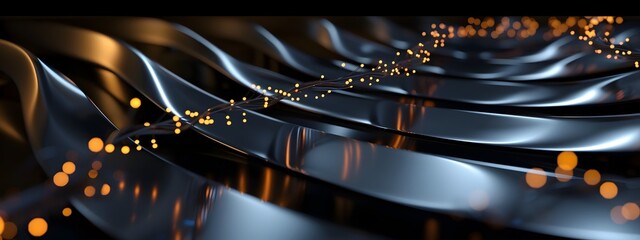 Poster - frequency control loop a 3d rendered abstract visualization of a control system
