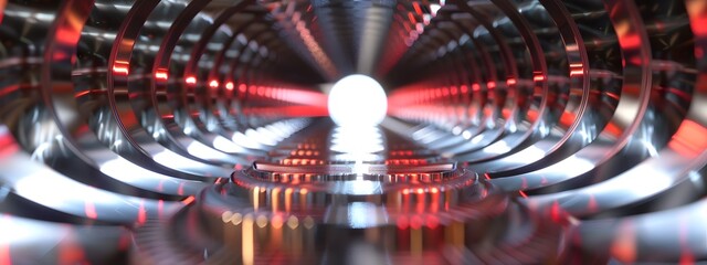 Poster - 3D Rendered Vortex of Filtered Frequencies Revealing Hypnotic Symmetry and Light