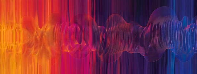 Poster - Captivating Frequency Clipping Vibrant Digital of Distorted Waves and Lines