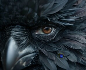 Poster - Intense bird eye close-up