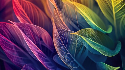 Poster - abstract futuristic background with vibrant lines and rows for design coupled with diverse colors of