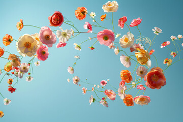 Wall Mural - background with flowers